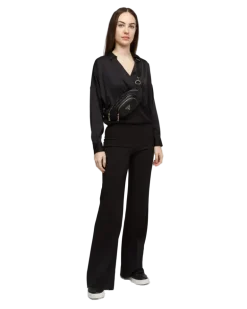 Women's Belt Bag Black Polyurethane - Other