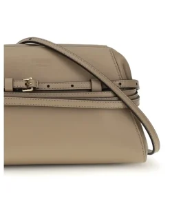 Women's Belt-Detail Clutch Ecru Goatskin-Hircus Goatskin Clutches Goatskin/hircus Beige