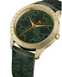 Women's Berkley Logo 35mm Quartz Watch Green Accessories > Jewelry Gold