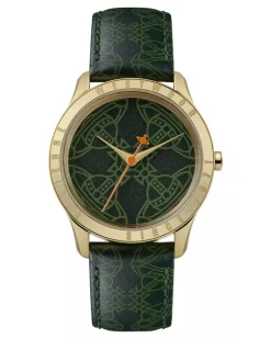 Women's Berkley Logo 35mm Quartz Watch Green Accessories > Jewelry Gold