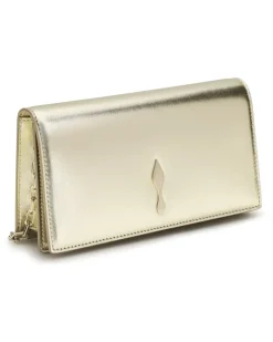Women's Bettina Clutch Laminated Leather Platine-Gold Lamb Ovis Aries Clutches Platine/gold