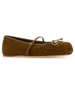 Women's Biscuit Suede Ballerinas Cuoiodafnecuodafn Domestic Goat Ballerine Flat Shoes Brown