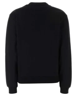 Women's Black Cotton Sweatshirt 9xx Exterior: Elastane Felpe Sweater