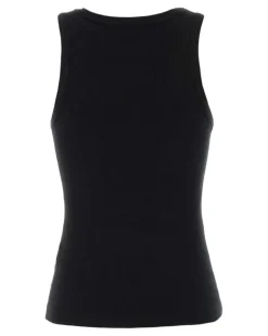 Women's Black Stretch Cotton T-Ank Tank Top 900 Exterior: Elastane Maglie Sweater
