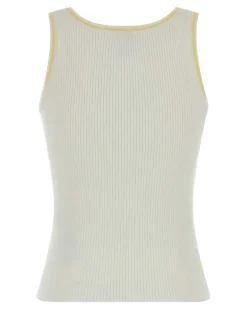 Women's Boke Flower 2.0 Rib Tank Top White Viscose Polyester Sweater
