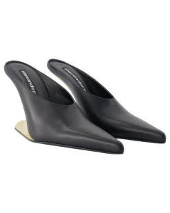 Women's Boomerang Flat Black Calfskin