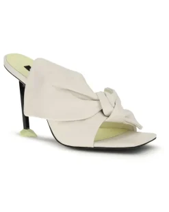 Women's Boudoir Heeled Mules Ivory Lamb Ovis Aries Sandal