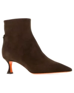 Women's Brown Suede Giulie Ankle Boots Marrone Stivali