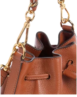 Women's Bucket Bag Cognac Cowhide - Bucket-Bags