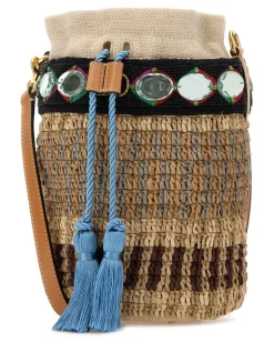 Women's Bucket Bag Multicolor Raffia