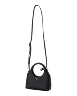 Women's Calfskin Leather Top Handle Bag Black