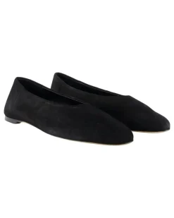 Women's Calfskin Slip Flat Black