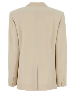 Women's Calie Blazer Beige Acetate Soie Blazers