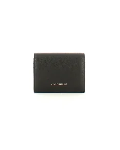 Women's Card Holder Black Cowhide Bags - Card-Holders