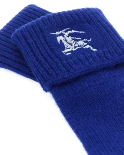 Women's Cashmere Blend Gloves Blue Nylon