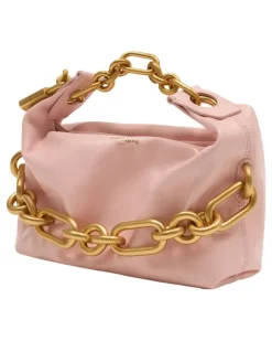 Women's Chain-Link Leather Mini Bag Pink Calfskin