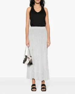 Women's Contrast-Panel Tank Top Ss24 W Black