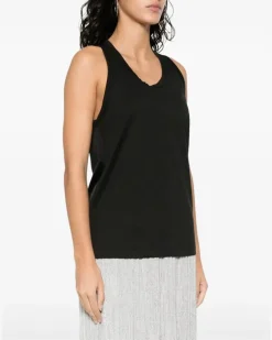 Women's Contrast-Panel Tank Top Ss24 W Black