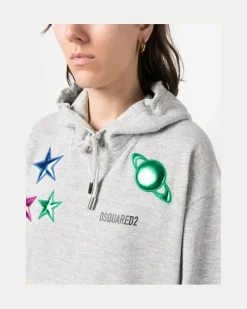 Women's Cool Patch-Detail Hoodie Aw23 W Grey