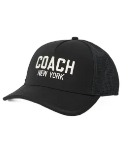 Women's Cu355blk Embroidered Logo Baseball Cap Black Cotton Polyester Leather