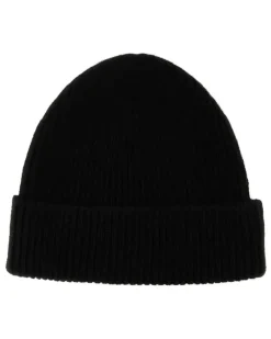 Women's Cuffia Cashmere Beanie Black