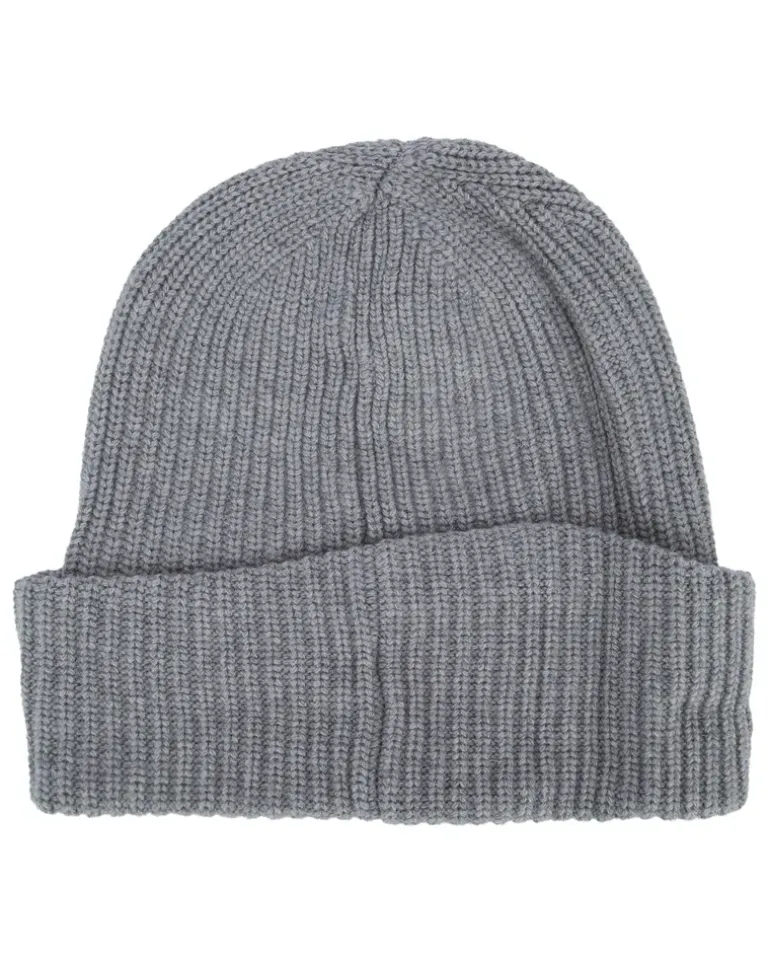 Women's Cuffia Ribbed Knit Beanie Gray