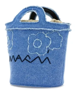 Women's Denim Bucket Bag Cobalt