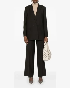 Women's Double-Breasted Blazer Aw24 W Brown