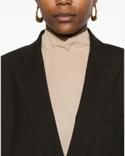 Women's Double-Breasted Blazer Aw24 W Brown