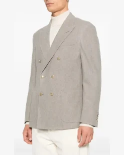 Women's Double-Breasted Blazer Aw25 M Grey