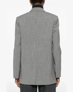 Women's Double-Breasted Blazer Aw24 W Grey