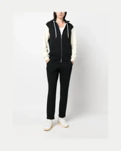 Women's Drawstring Stretch-Cotton Hoodie Aw23 W Black