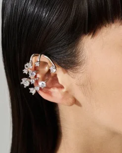Women's Ear Cuff Kismet En Laiton Argenté Silver Jewelry Bijoux