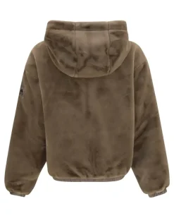 Women's Eaton Bunny Reversible Hoodie Ashen-Ashen Outer: Faux Fur; Inner: Nylon Sweatshirts Ashen/ashen Sweater