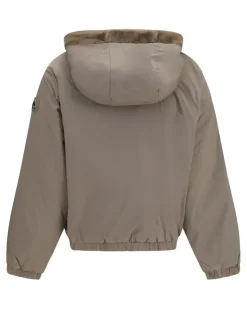 Women's Eaton Bunny Reversible Hoodie Ashen-Ashen Outer: Faux Fur; Inner: Nylon Sweatshirts Ashen/ashen Sweater