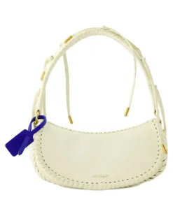 Women's Edge Weaving Shoulder Bag Off White Leather Beige Calfskin Shoulder-hobo-bags