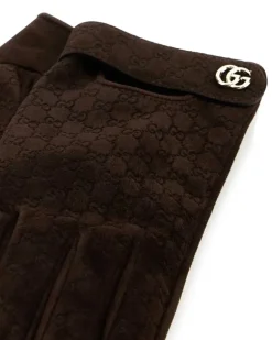 Women's Elysees Gloves Brown Suede