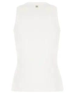 Women's Embellished Ribbed Top Ss26 W Cream