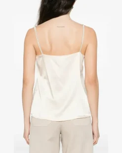 Women's Embellished Top Ss26 W Cream
