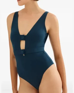 Women's Exception V-Neckline Swimsuit Ss26 W Teal