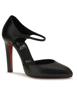 Women's Fanny Demie Leather Pumps Black-Lin Black/lin High Heel Shoes
