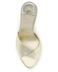 Women's Fanny Mules Platine-Lin Platine Sandal Platine/lin Silver
