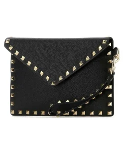 Women's Flat Clutch Black Calf