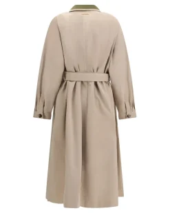 Women's Gabardine Trench Cement Coat Beige