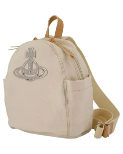 Women's George Backpack Beige Cotton