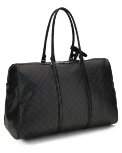 Women's Gg Travel Bag With Web Stripe Black-Black Cotton; Linen; Polyurethane Black/black Suitcases