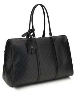 Women's Gg Travel Bag With Web Stripe Black-Black Cotton; Linen; Polyurethane Black/black Suitcases