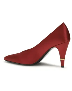 Women's Gianni Satin Pumps Carminio Red-Gold 82 Viscose; Silk Red/gold '82 High Heel Shoes