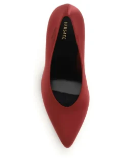 Women's Gianni Satin Pumps Carminio Red-Gold 82 Viscose; Silk Red/gold '82 High Heel Shoes