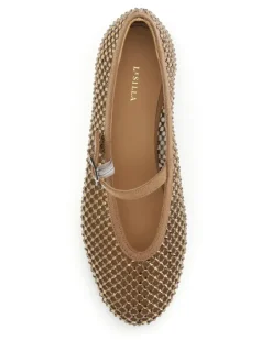 Women's Gilda Ballerinas Cuba Nylon Flat Shoes Bronze